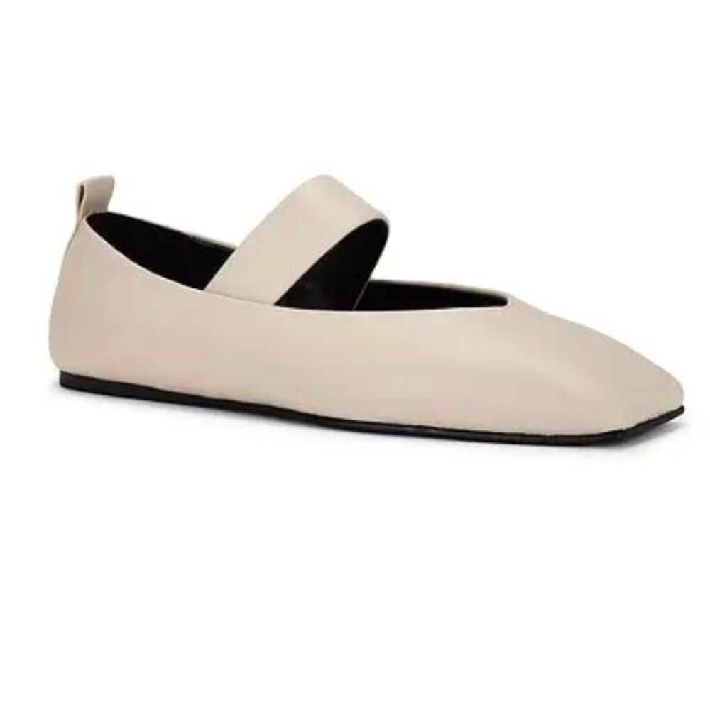 Tony Bianco Hawaii Flat Vanilla Nappa Leather Cream Size 8 New